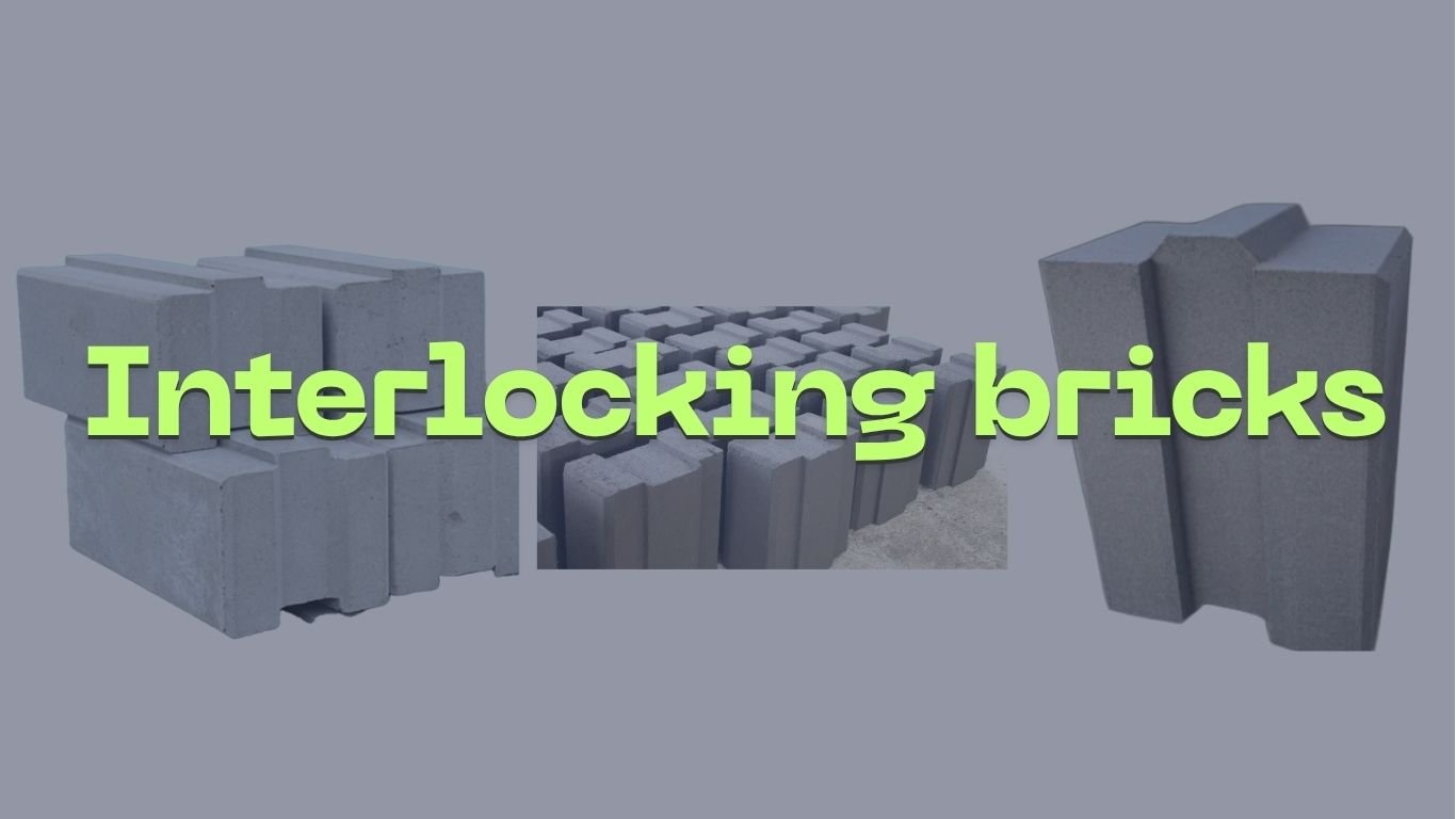 Interlocking bricks stacked on site showing eco-friendly and cost-effective wall construction material